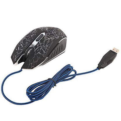 Brrnoo Ergonomic Wired Gaming with RGB Breathing Lights, Optical Sensor & DPI for PC, Laptop & Desktop