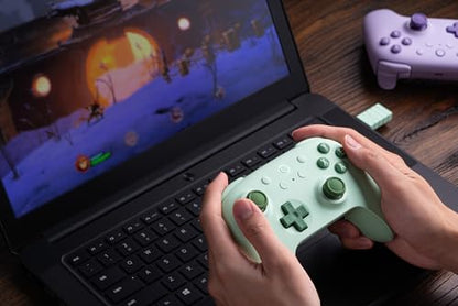 8Bitdo Ultimate 2C Wireless Controller for Windows PC and Android, with 1000 Hz Polling Rate, Hall Effect Joysticks and Triggers, and Remappable L4/R4 Bumpers (Green) - color: Green