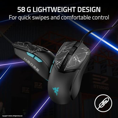 Razer Cobra Wired Gaming Mouse, 58g Lightweight, Zenless Zone Zero Edition | Gen-3 Optical Switches, Chroma RGB Lighting Underglow, 8500 DPI Optical Sensor, 100% PTFE Mouse Feet, Speedflex Cable - color: Zenless Zone Zero Edition