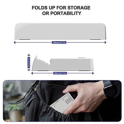 Handheld Game Console Stand, Three Level Adjustable tilt Angle White PC Material with Heat Dissipation Holes Suitable for PC Device Game Consoles and Handheld Devices