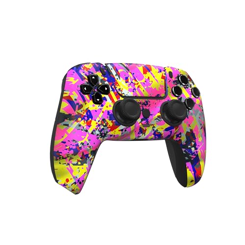 Custom Controllerzz Custom Wireless Controller Compatible with PS5 - Multiple Designs Available (Neon Drip) - color: Neon Drip