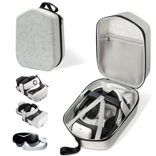 sarlar Hard Carrying Case for Meta Quest 3/3S/Oculus Quest 2/Pimax Dream Air, Large Space for BOBOVR S3 Pro/M3 Pro/Kiwi Design Battery Head Strap All Accessories, Ideal for Travel Home Storage - size: L/For BOBOVR S3 Pro