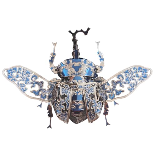 3D Metal Puzzles for Adults,3D Model Building Puzzle Kits,Cool Insect Animal Themed Design,Bugs Model Kits Brain Teaser DIY Assembling Crafts Kits Creative Ornament (Beetle) - color: Beetle