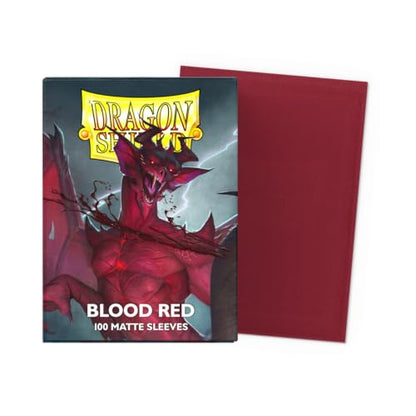 Dragon Shield | Standard Size Card Matte Sleeves | 100 CT - Smooth & Tough Premium TCG Sleeves | Compatible with Pokemon, Flesh & Blood, One Piece & Magic the Gathering | Blood Red - color: Blood Red