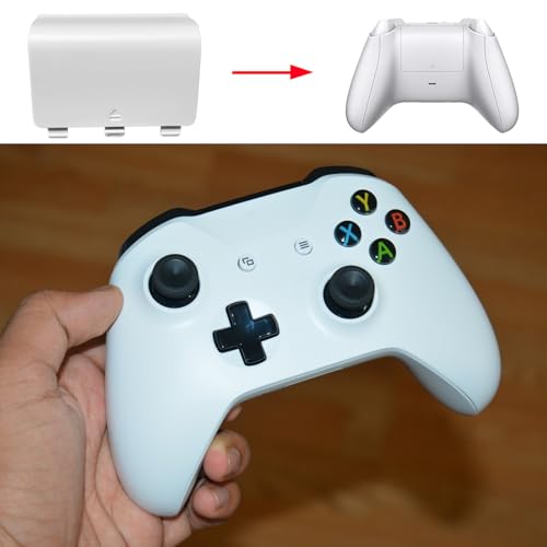 4 Pack Battery Back Cover for Xbox One/One S/One X Controller, One Controller Battery Cover Door Battery Back Shell Repair Part Compatible with Xbox One/One S/One X Controller (Black,White) - color: Black&White