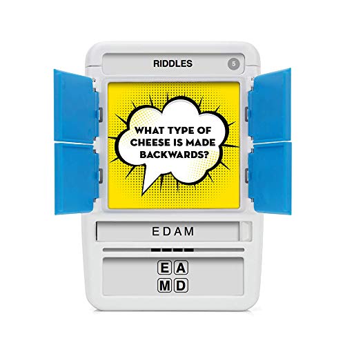 100 PICS Riddles Travel Game - Guess 100 Riddles | Flash Cards with Slide Reveal Case | Card Game, Gift, Stocking Stuffer | Fun for Kids and Adults | Ages 6+ - style: Riddles