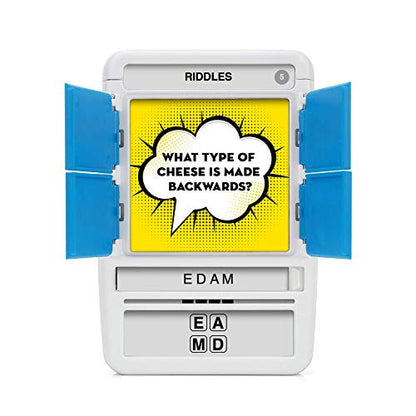 100 PICS Riddles Travel Game - Guess 100 Riddles | Flash Cards with Slide Reveal Case | Card Game, Gift, Stocking Stuffer | Fun for Kids and Adults | Ages 6+ - style: Riddles