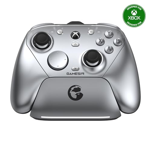 GameSir G7 Pro Wired Controller for Xbox Series X|S, Xbox One, Wireless Gamepad for PC&Android with TMR Sticks, Hall Effect Analog Triggers, 1000Hz Polling Rate, 3.5mm Audio Jack - Silver - color: Silver