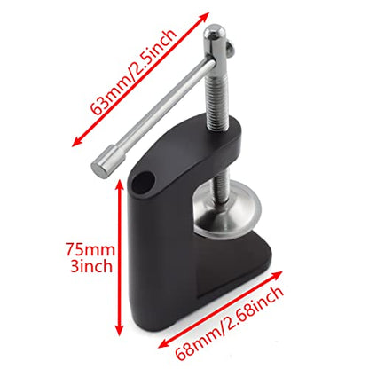 Heavy-duty Metal Table Mount Clamp C Shape Clip Bracket for Microphone Suspension Boom Scissor Arm Stand Holder with Adjustable Positioning Screw, Fits up to 2.16"/5.5cm Desktop Thickness
