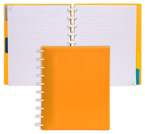 Talia Discbound Notebooks, Planner, Customizable, (BBQ Mustard, Midsize (7.5in x 9.75in)) - color: Bbq Mustard, size: Midsize (7.5in x 9.75in)