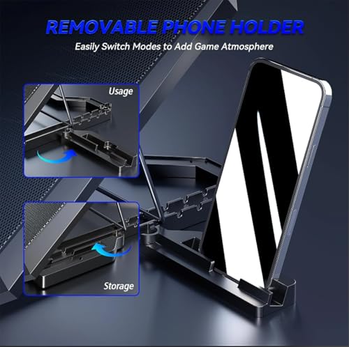 Laptop Cooling pad for Razer Blade 15” Early 2019 - Advanced Gaming laptops, Laptop Cooler with 8 Fans, Adjustable Speed, 5-Level Height Adjustment, Mute Silent,Built-in Phone Stand