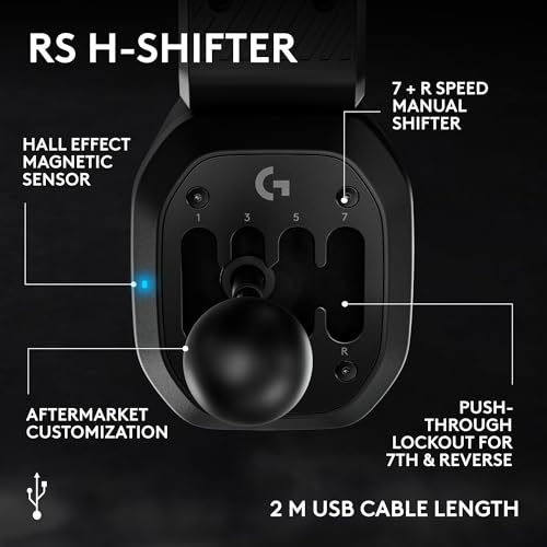 Logitech G RS H-SHIFTER for PC/Xbox/Playstation | Sim Racing shifter compatible with Logitech G PRO and RS50 wheels and G923/G29/G920 with Racing Adapter - style: RS Series