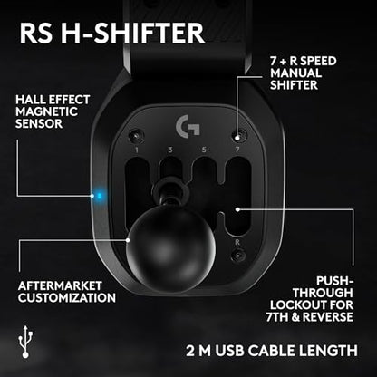 Logitech G RS H-SHIFTER for PC/Xbox/Playstation | Sim Racing shifter compatible with Logitech G PRO and RS50 wheels and G923/G29/G920 with Racing Adapter - style: RS Series