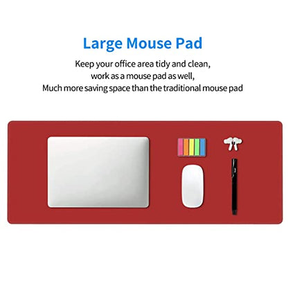 Red Mouse Pad Extended Large Gaming Mousepad XL Big Long Oversized Desk Mat Stitched Edges 31.5 X 11.8 Inch for Home Office - color: Black10