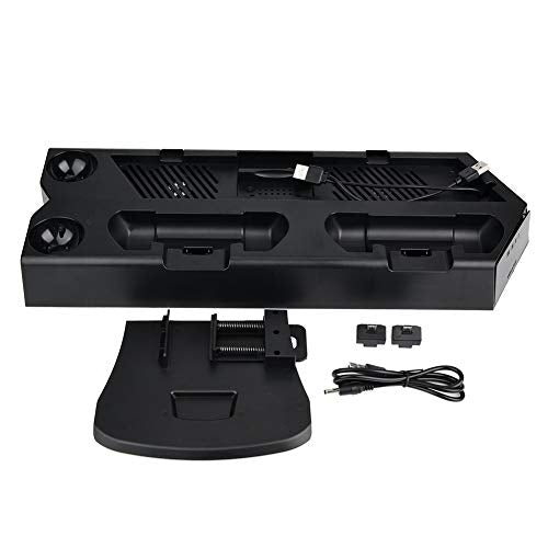 3 in 1 Multi Charging Stand with 2 Cooling Fans for PRO/Slim/PS VR, Controller Docking Station Charger, 11 Card Slot, Vertical Stand Headset Bracket