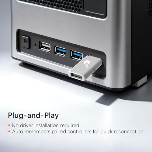 GuliKit Goku 2 Wireless Adapter for Switch 2 Pro/PS5/PS4/Xbox Controllers | Hyperlink 2 low latency.Works with Windows,Android,SteamOS,PS4,X box One/Series X/S,Switch1/2.Button Mapping,Motion&Vibration
