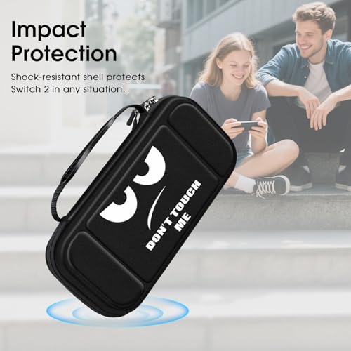 FINTIE Carrying Case for Nintendo Switch 2 (2025), Shockproof Hard Shell Switch 2 Case, Protective Cover Travel Bag with 19 Game Card & 2 Micro SD Card Slots & Inner Pocket, Dont Touch - color: dont touch