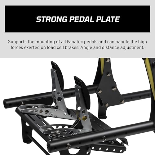 Fanatec Sim Racing CSL Cockpit V1.5 – Strong and Lightweight, Steel-Reinforced Aluminum Frame, Universal Wheelbase Mounting Bracket, GT Driving Position, Easy Assembly – Black