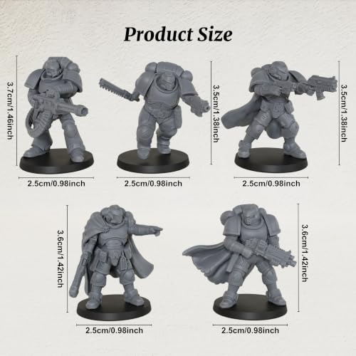 Sci-Fi Miniatures 28mm- Minis Figurine for Tabletop RPG Game- AS1021 | Fantasy Minis Unpainted for TTRPG Role Playing Game- Vanguard Warriors