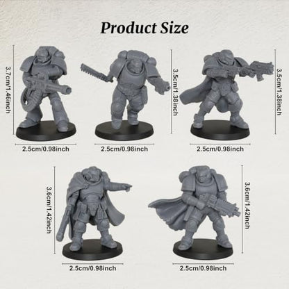 Sci-Fi Miniatures 28mm- Minis Figurine for Tabletop RPG Game- AS1021 | Fantasy Minis Unpainted for TTRPG Role Playing Game- Vanguard Warriors