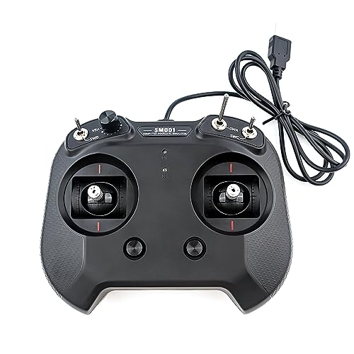 Flysky FS-SM001 Flight Simulator 8CH/ 6CH Support DRL Liftoff DCL Freerider APD and Many Other Suitable for Crossing Machines (6CH Simulator Black)