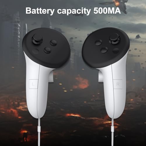 VR Controller Battery Pack Rechargeable Battery Cover for Meta Quest 3S/Quest 3