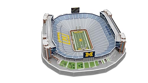 Pro-Lion 3D Jigsaw Puzzle of Michigan Wolverines Stadium -106 Pieces | Home of Michigan Wolverines | NCAA Football Gifts for Age 7+ - style: Michigan Wolverines
