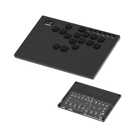 NLOFIN Leverless Arcade Stick 16Keys All-Button Leverless Controller(Black) | Custom RGB Arcade Fighting Stick,for PS4/PS5/PC/Switch/Steam, Aluminum Controller,Supports Hot-Swap&SOCD - color: Black