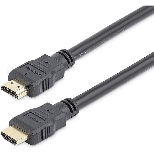 StarTech.com 3m (10ft) HDMI Cable - 4K High Speed HDMI Cable with Ethernet - UHD 4K 30Hz Video - HDMI 1.4 Cable - Ultra HD HDMI Monitors, Projectors, TVs & Displays - Black HDMI Cord - M/M (HDMM3M) - size: 3 meter