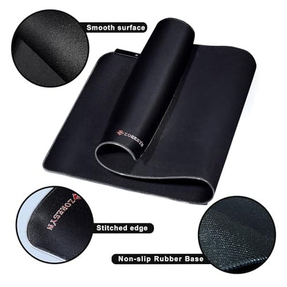 ZORESYN RGB Gaming Mouse Pad - 39.4"x19.7" Large Mousepad with Led Light, Keyboard Pad Gaming Accessories for Desk, Non-Slip Rubber Base Big Mouse Mat for Gamer,Black - size: 39.4L x 19.7W inches