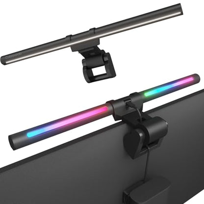 RGB Monitor Light Bar, 16.54'' USB LED Desk Lamp,Home Office Gaming | No Glare Eye-Care Dual Light Reading Screen Lamp,Ra95 Computer Lamp Work with Alexa and Google Assistant - style: RGB Backlight