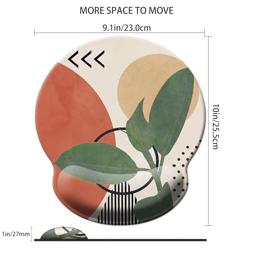 Mouse Pad Wrist Support,Ergonomic Mouse Pad with Wrist Rest,Comfortable Mousepad with Smooth Wrist Rest,Pain Relief Mouse Pads for Non-Slip Base,Computer,Laptop,Office & Home (Modern Abstract) - color: Modern Abstract