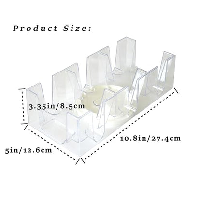 DNB Revolving Playing Card Tray - 9 Deck Plastic Rotating Canasta Card Holder - style: 9 Deck