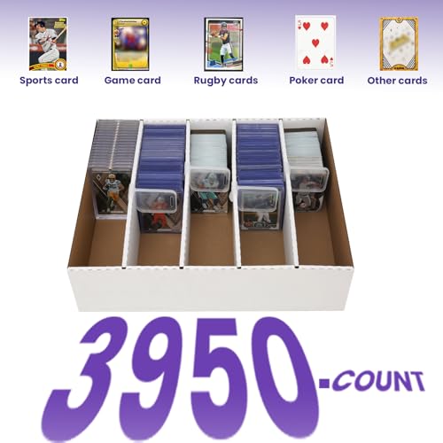 2 Pack Trading Card Storage Box, 3200 Count Card Box, 5 Row Toploader Case | Toploader Compatible Design–Fits standard 3"x4" 35PT hard sleeves,sports cards,MTG,TCG,baseball and game card collection - size: 2-PACK