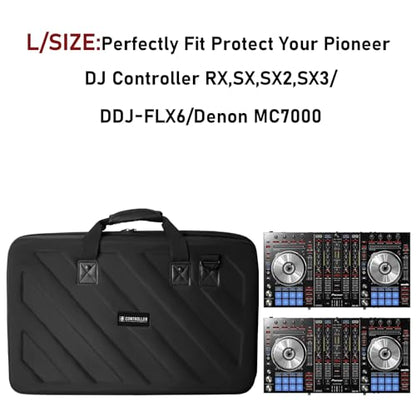 Hard Case Compatible with Pioneer DJ Controller RX,SX,SX2,SX3/DDJ-FLX6/Denon MC7000 Protective Carrying Storage Bag,Blcak(l-27.2 x 15.7 x 4 Inch) - size: DDJ-FLX6/SX2/SX3