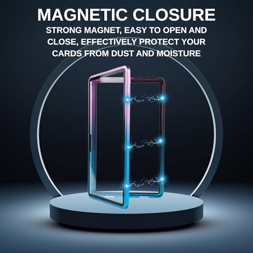 RedCap Magnetic Aluminum PSA Graded Card Holder 35PT Premium PSA Slab Protector Display Case with UV Resistant Glass Fits Standard PSA Graded Sports Trading Cards - Azure Blue - color: Azure Blue