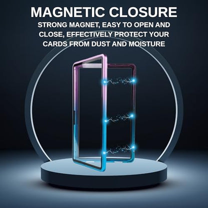 RedCap Magnetic Aluminum PSA Graded Card Holder 35PT Premium PSA Slab Protector Display Case with UV Resistant Glass Fits Standard PSA Graded Sports Trading Cards - Azure Blue - color: Azure Blue