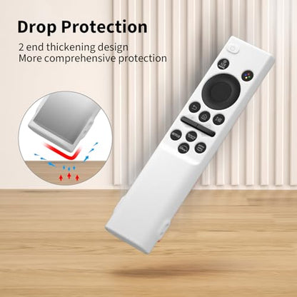 Hi Color Remote Cover for Samsung BN59-01388 BN59-01393 Silicone Remote Case Protective Sleeve (White) - color: white