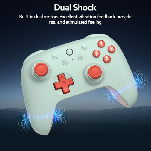 8Bitdo Ultimate 2C Wireless Controller (Mint) - 1000Hz Polling | For Windows PC & Android, Hall Effect Joysticks & Triggers, Remappable L4/R4 Bumpers - color: Mint