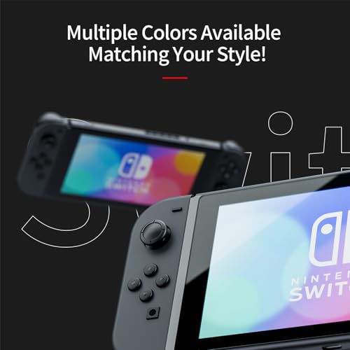 Tideal Set of Replacement Controller for Nintendo Switch - Compatible with Nintendo Switch (1) / OLED/Lite - Dual Vibration/Motion Control / 6-Axis Gyro (Black) - color: Black