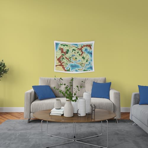 POLYMORPH PRINTS Greyhawk Indoor Wall Tapestry, Flanaess Advanced Dungeons and Dragons Indoor RPG Map Home Wall Decor | AD&D (40" x 34") - size: 40"L x 34"W