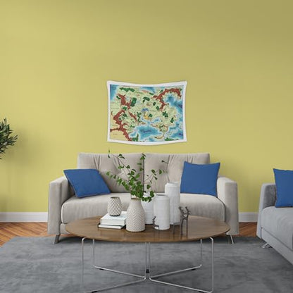 POLYMORPH PRINTS Greyhawk Indoor Wall Tapestry, Flanaess Advanced Dungeons and Dragons Indoor RPG Map Home Wall Decor | AD&D (40" x 34") - size: 40"L x 34"W