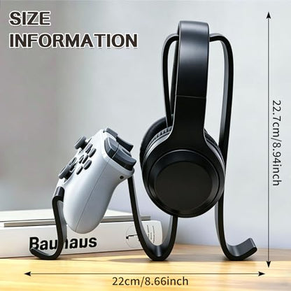 2 in 1 Universal Headphone Stand & Game Controller Holder | Wave-Shaped Universal Headset Organizer, Compatible with All Over-Ear Headphones & Xbox/PS/PC Controllers