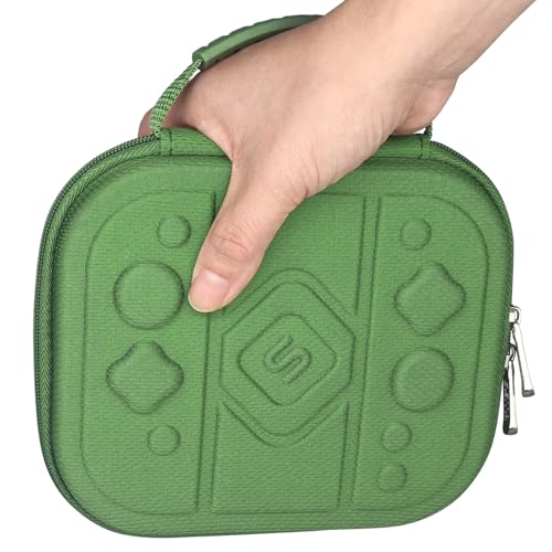 sisma Carry Case Compatible with Nintendo Joy-Con 2 & Straps, Buttons & Joysticks Full Protection, Hard Shell Switch 2 Controllers Compact Case Travel Storage Pouch, Armygreen - color: Green - Fits Joy-Con 2 & Straps
