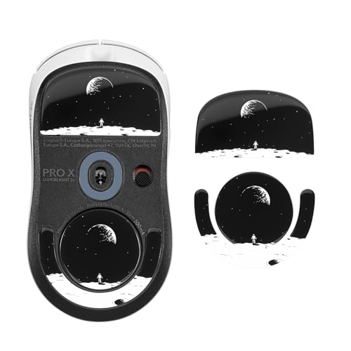 immoenuc Tempered Glass Mouse Skates for Logitech G PRO X Superlight 2C Gaming Mouse, 2.5D Polished Edge Smooth Durable Mouse Feet Replacement (Earth Pattern) - color: Earth Pattern