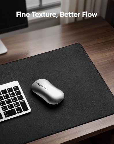 Reniteco Waterproof Large Office & Gaming Mouse Pad, 31.5" x 11.8", Black | Anti-Fray Stitched Edges, Premium Textured Surface, Non-Slip Rubber Base, Water and Stain Resistant Protection - color: Matte Black, size: 31.5''x 11.8''x0.12"
