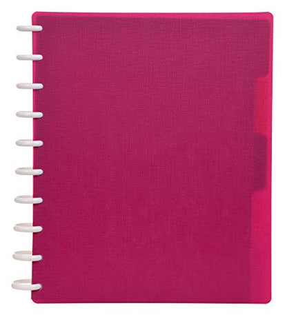 Talia Discbound Notebooks, Planner, Customizable, (90's Pink, Midsize (7.5in x 9.75in)) - color: 90's Pink, size: Midsize (7.5in x 9.75in)