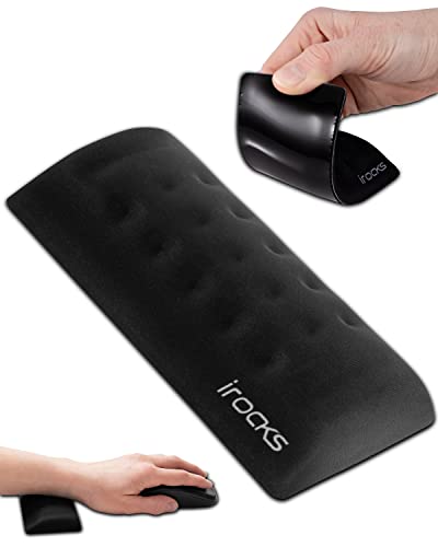 Memory Foam Mouse Wrist Rest - Pain-Reducing Wrist Rest for Mouse - Non-Slip Rubber Base Wrist Rest - Cooling Mouse Wrist Support for Long Hours of Work, Studying, Gaming (Black) - color: Black, size: Mouse
