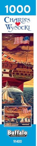 Buffalo Games - Charles Wysocki Patriotic - 1000 Piece Puzzle for Adults | Art by Charles Wysocki, Frameable Art, Made in USA, Recycled Board, Includes Poster, Challenging, intermediate to expert