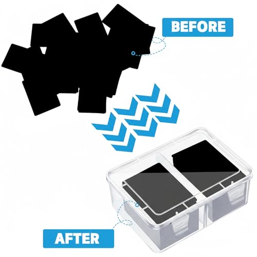 300 Card Storage Box Compatible with Mtg TCG Clear Plastic Trading Card Storage Box with Removable Divider Hard Trading Deck Case for Baseball Football Game Organizer Collector(4 Pcs)